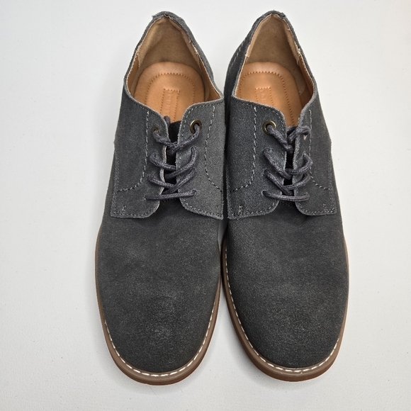 Tommy Hilfiger Men\'s Gray Seaside Leather Suede Shoes Size 8
